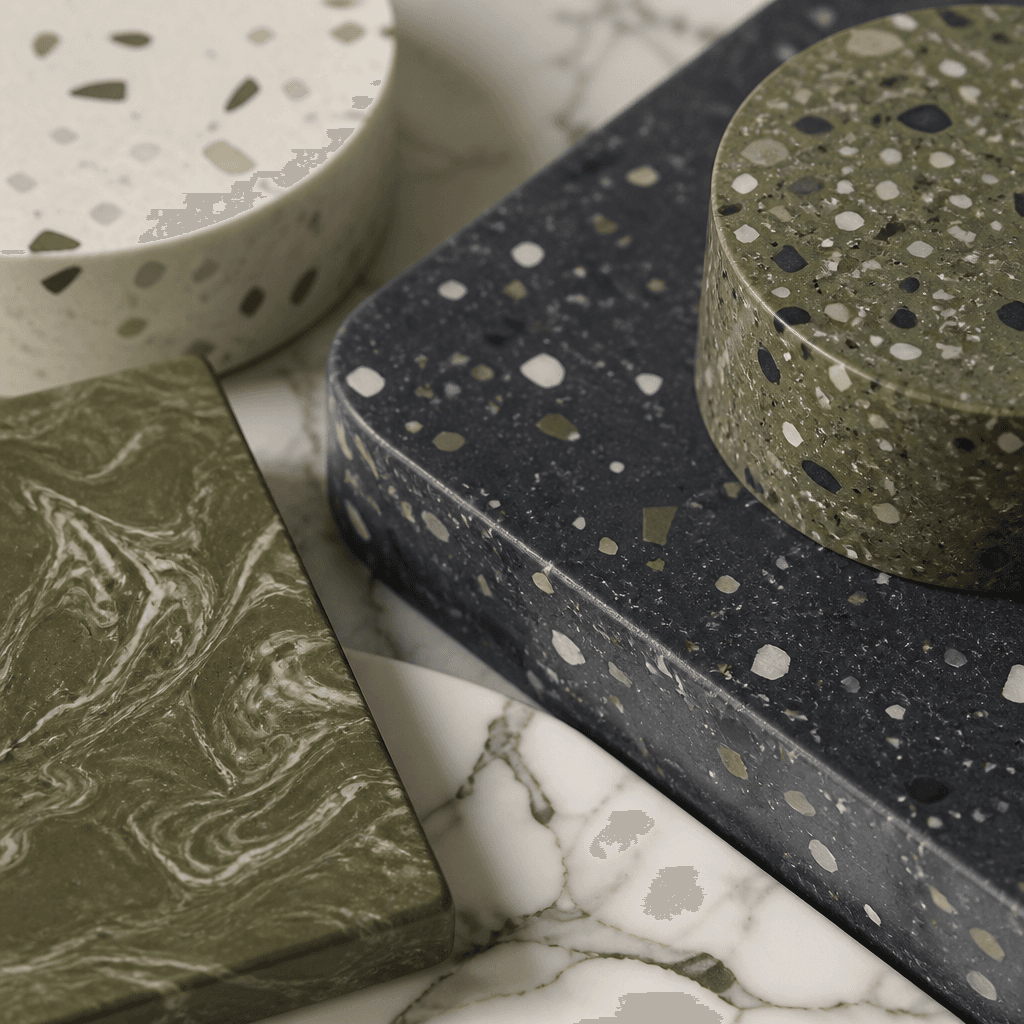 Farklı mineral tozlardan dökülmüş yüzey örnekleri